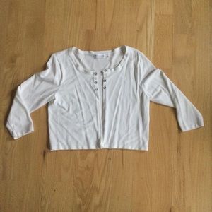 New York & Company white crop cardigan. Size M.